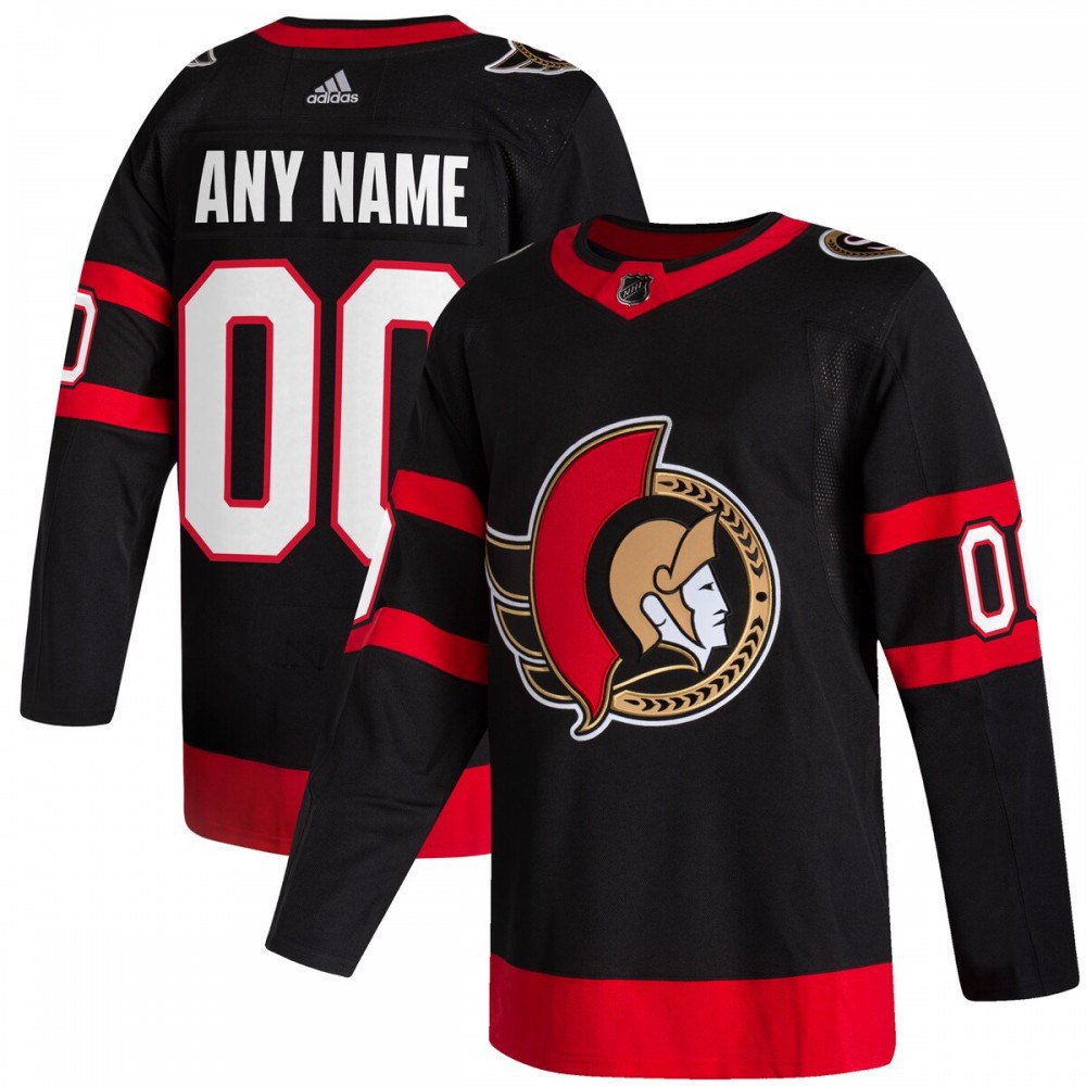 Ottawa Senators adidas 2020/21 Home Authentic Custom Jersey - Black-Pro Kit Vault | Brand New 26/27 Sports Jerseys